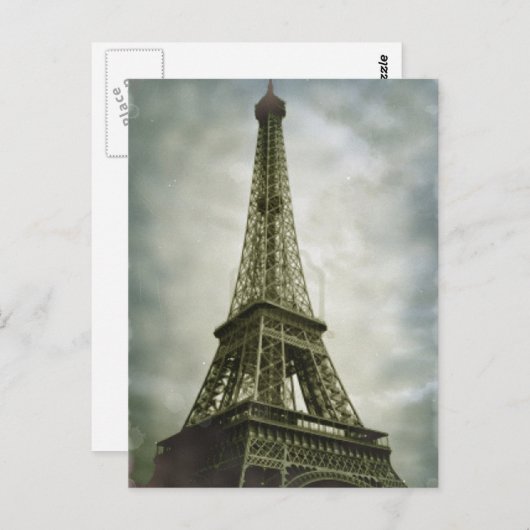 Eiffel Tower Paris Postcard Postkarte (Vorne/Hinten)