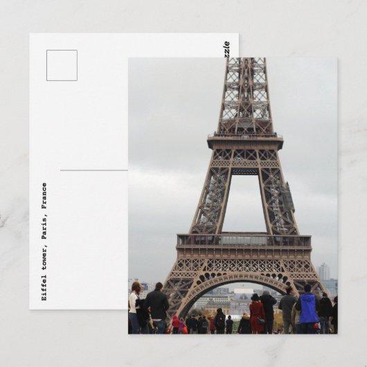 Eiffel Tower Paris Postcard Postkarte (Vorne/Hinten)