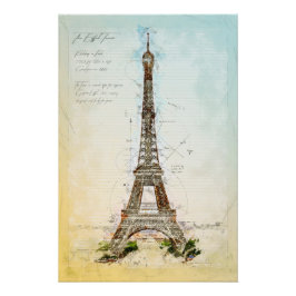 Eiffel Tower Paris Poster