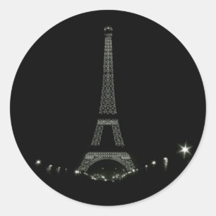 Eiffel Tower Paris Runder Aufkleber