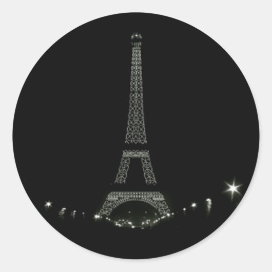 Eiffel Tower Paris Runder Aufkleber (Vorderseite)