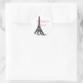 Eiffel Tower Paris Runder Aufkleber (Tasche)