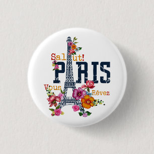 Eiffel Tower Paris Shirt Salut Frische Pasta mache Button