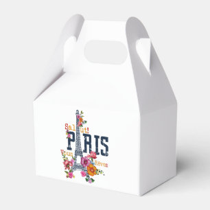 Eiffel Tower Paris Shirt Salut Frische Pasta mache Geschenkschachtel