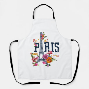 Eiffel Tower Paris Shirt Salut Frische Pasta mache Schürze
