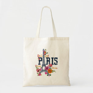 Eiffel Tower Paris Shirt Salut Frische Pasta mache Tragetasche