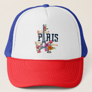 Eiffel Tower Paris Shirt Salut Frische Pasta mache Truckerkappe