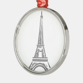Eiffel Tower Paris Silbernes Ornament (Links)