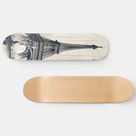Eiffel Tower Paris Skateboard (Horizontal)