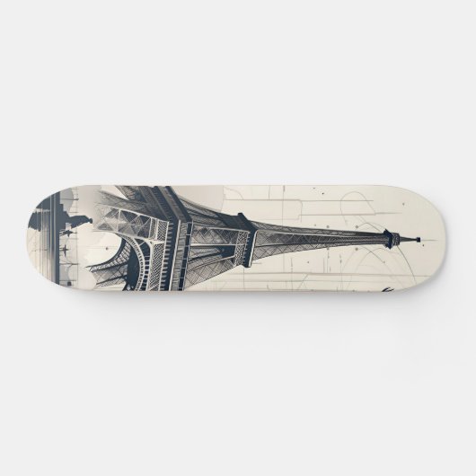 Eiffel Tower Paris Skateboard (Horizontal)