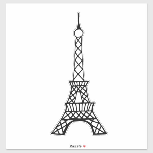 Eiffel Tower Paris Sticker (Blatt)