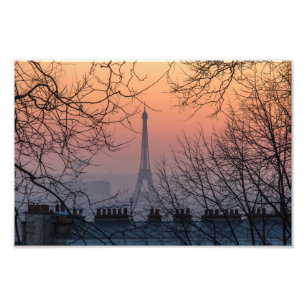 Eiffel Tower Paris Sunset - Fotodruck