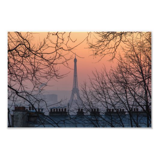 Eiffel Tower Paris Sunset - Fotodruck (Vorne)