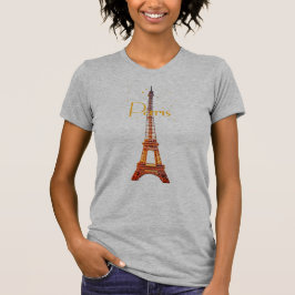 Eiffel Tower Paris Text T-Shirt