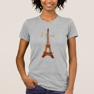 Eiffel Tower Paris Text T-Shirt