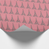 Eiffel Tower Paris Theme Party Wrapping Paper Geschenkpapier (Ecke)