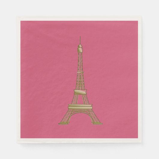 Eiffel Tower Paris Themed Partys Paper Napkins Serviette (Vorderseite)