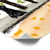 Eiffel Tower Paris Travel Poster (Ecke)