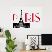 Eiffel Tower Paris Travel Poster (Heimbüro)