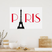 Eiffel Tower Paris Travel Poster (Küche)