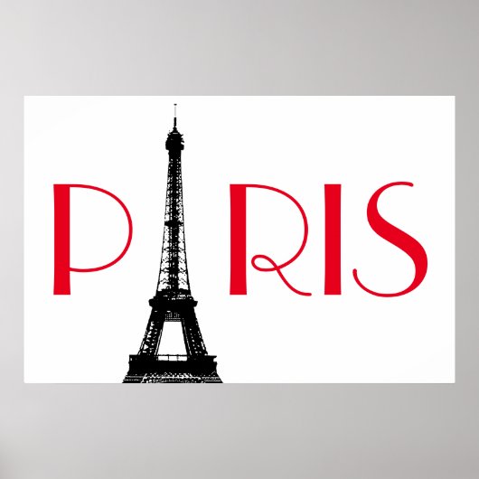 Eiffel Tower Paris Travel Poster (Vorne)