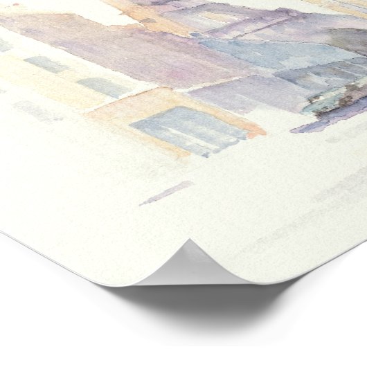 Eiffel Tower | Paris Watercolor Poster (Ecke)