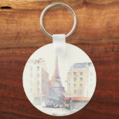 Eiffel Tower | Paris Watercolor Schlüsselanhänger (Vorderseite)