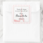 Eiffel Tower Paris Wedding Quadratischer Aufkleber (Tasche)