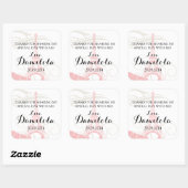 Eiffel Tower Paris Wedding Quadratischer Aufkleber (Blatt)