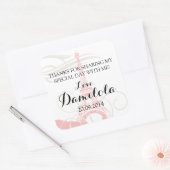 Eiffel Tower Paris Wedding Quadratischer Aufkleber (Umschlag)