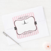 Eiffel Tower Paris Wedding Quadratischer Aufkleber (Umschlag)