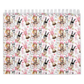 Eiffel Tower Parisian Girl Paris Flower Pink Heart Kalender (Titelbild)
