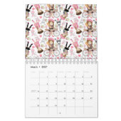Eiffel Tower Parisian Girl Paris Flower Pink Heart Kalender (Mär 2027)