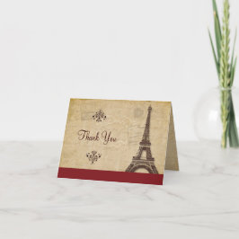 Eiffel Tower Parisian Vielen Dank Dankeskarte