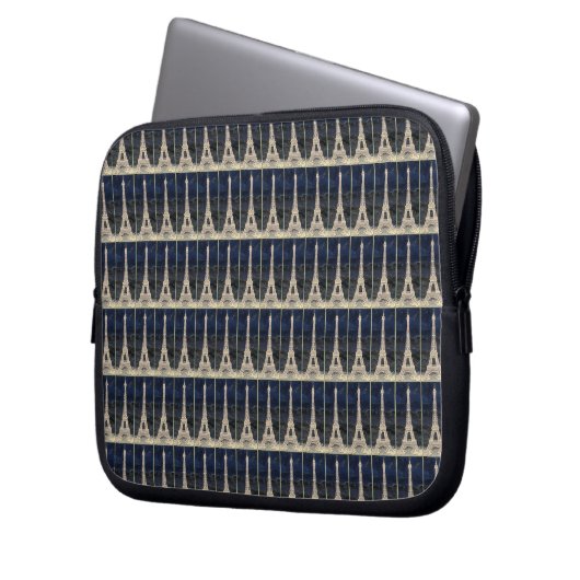 Eiffel Tower Pattern Laptopschutzhülle (Vorderseite Links)