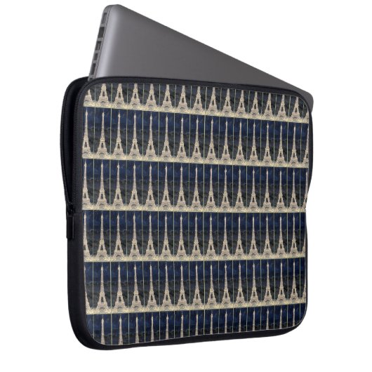Eiffel Tower Pattern Laptopschutzhülle (Vorne Rechts)