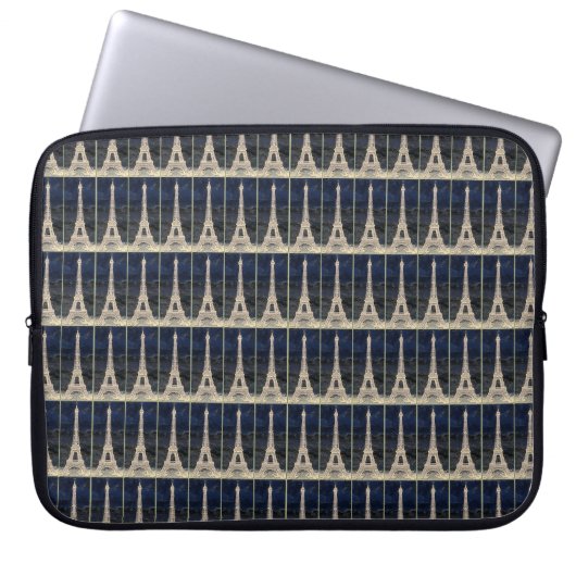 Eiffel Tower Pattern Laptopschutzhülle (Vorderseite)