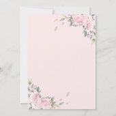 Eiffel Tower Pink Bow Flowers 30th Birthday Einladung (Rückseite)