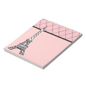 Eiffel Tower Pink Paris Notepad Geschenk Notizblock (Rotiert)