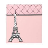 Eiffel Tower Pink Paris Notepad Geschenk Notizblock (Vorderseite)