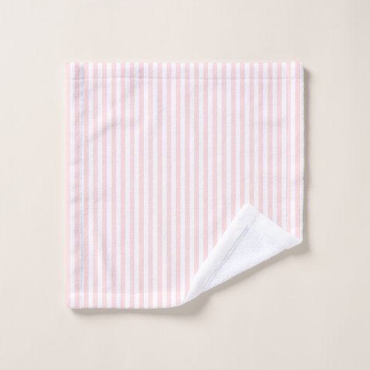 Eiffel Tower Pink Stripe Bath Towel Set (Waschlappen)