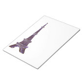 Eiffel Tower Pointillism Notizblock (angewinkelt)