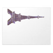 Eiffel Tower Pointillism Notizblock (Vorderseite)