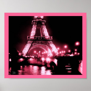 Eiffel Tower, Pont de Lena [Print] - Double Pink,  Poster
