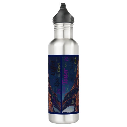 Eiffel Tower Post Card Edelstahlwasserbott Edelstahlflasche (Rechts)