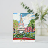 Eiffel Tower Postcard Postkarte (Stehend Vorderseite)