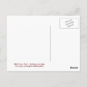 Eiffel Tower Postcard Postkarte (Rückseite)