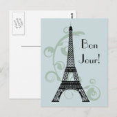 Eiffel Tower Postcard Postkarte (Vorne/Hinten)
