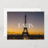 Eiffel Tower Postcard Postkarte (Vorne/Hinten)