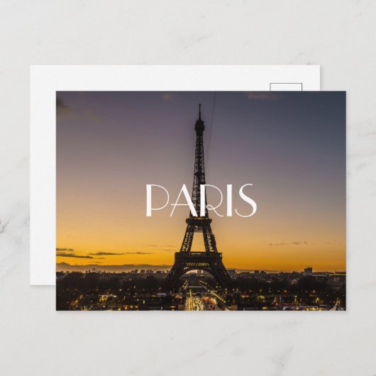 Eiffel Tower Postcard Postkarte (Vorne/Hinten)